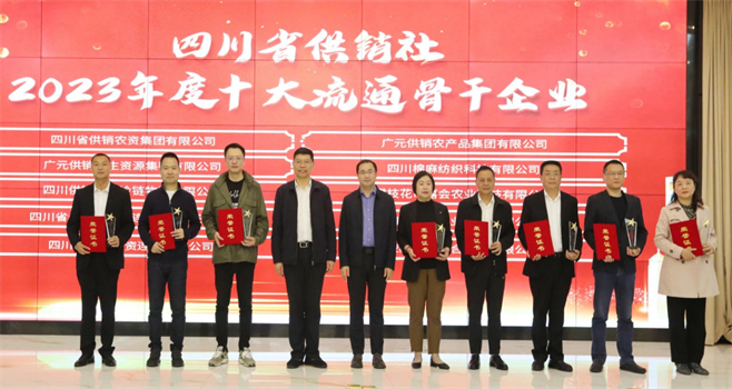 四川省棉麻集團(tuán)有限公司相關(guān)單位和個(gè)人榮獲四川省供銷社“2023年度十大流通骨干企業(yè)、最美供銷人”榮譽(yù)獎項(xiàng)