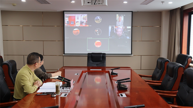 集團公司出席與上海向陽公益基金會、 供銷總社青島公司、國科凱信集團交流合作視頻會
